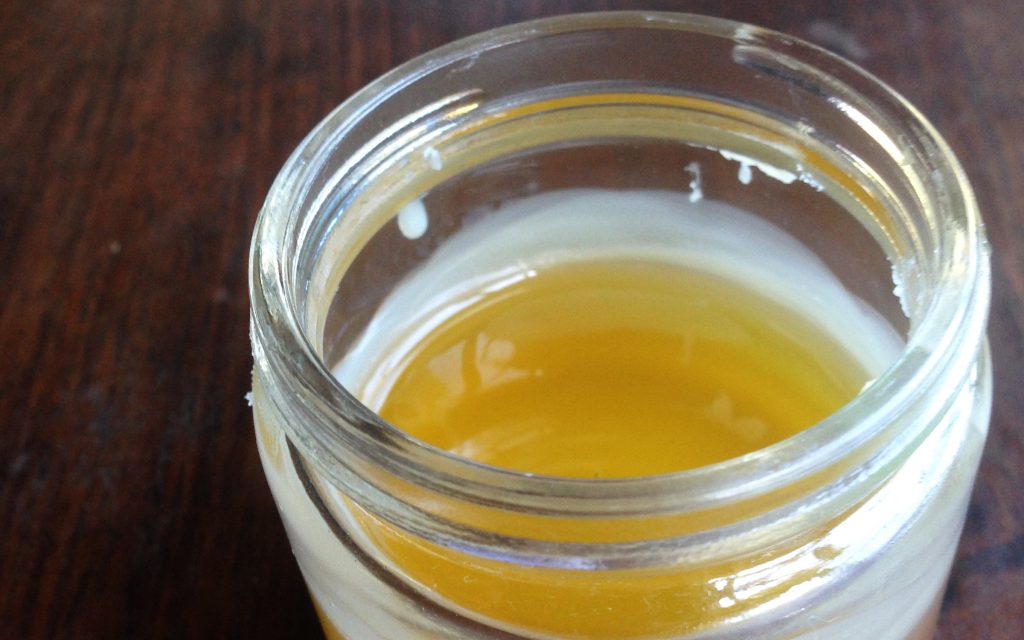 recipe image: simple coconut oil moisturizer when the oil is still warm and melted