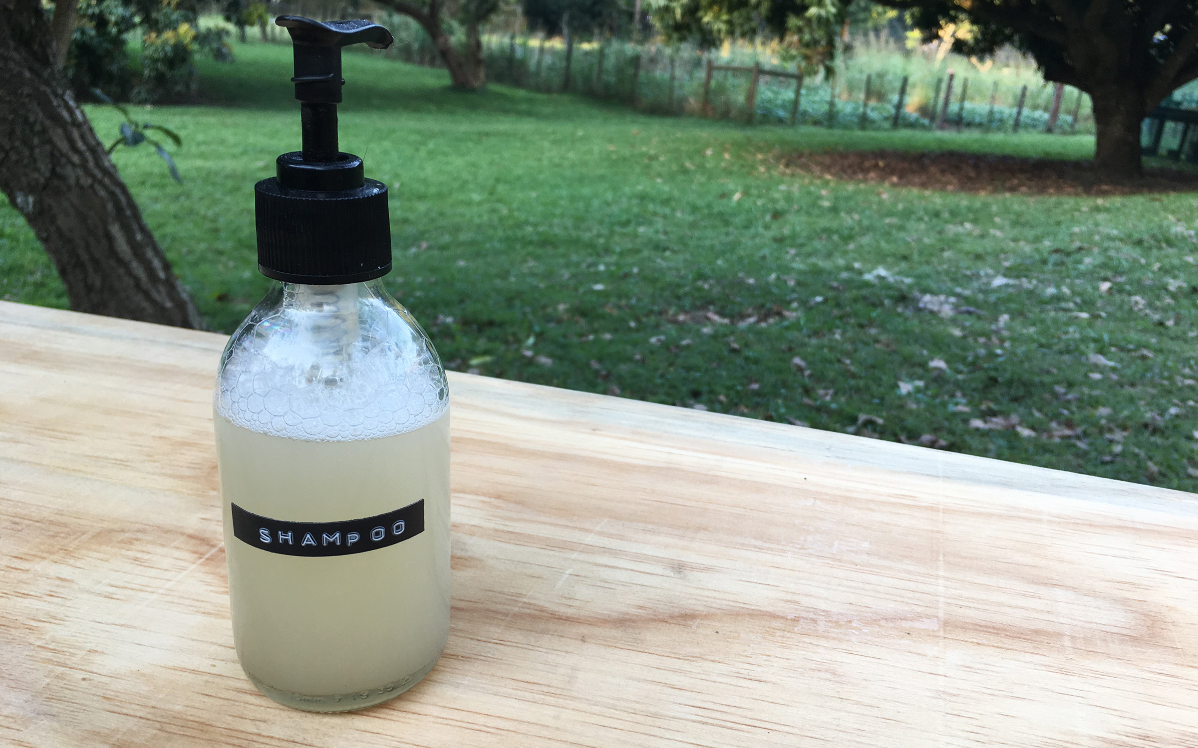 recipe image: homemade shampoo final product